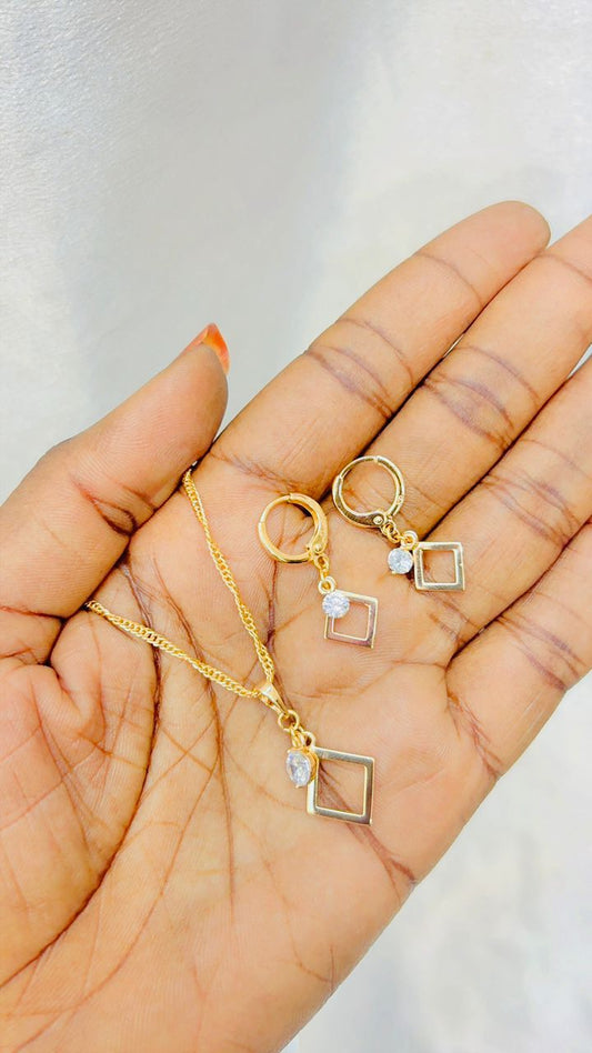 Chaîne + boucles d'oreilles