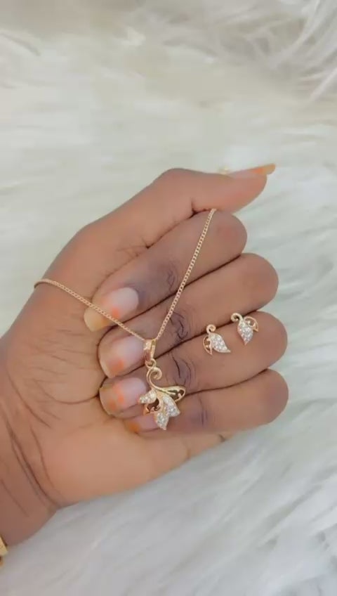 Chaîne + boucles d'oreilles